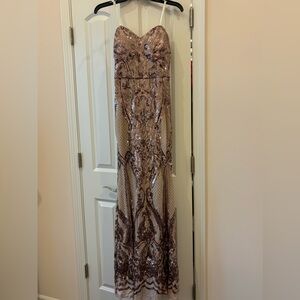 Pink and sparkly prom dress